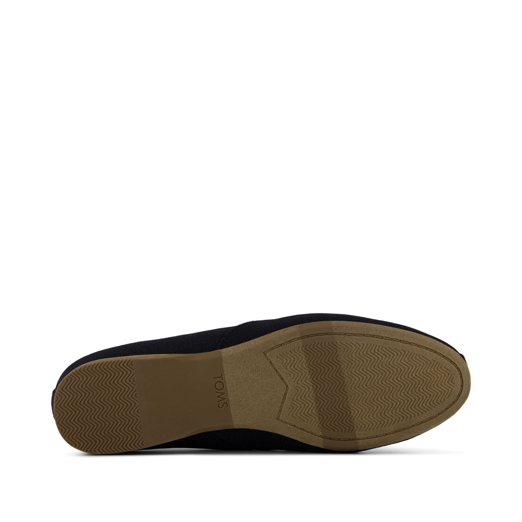 Gemma Flat - Black Heavy Canvas Bottom Sole View