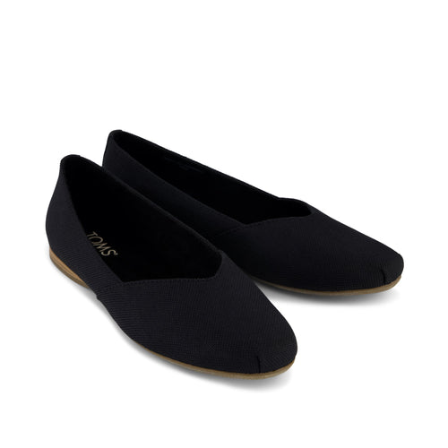 Gemma Flat - Black Heavy Canvas Front View