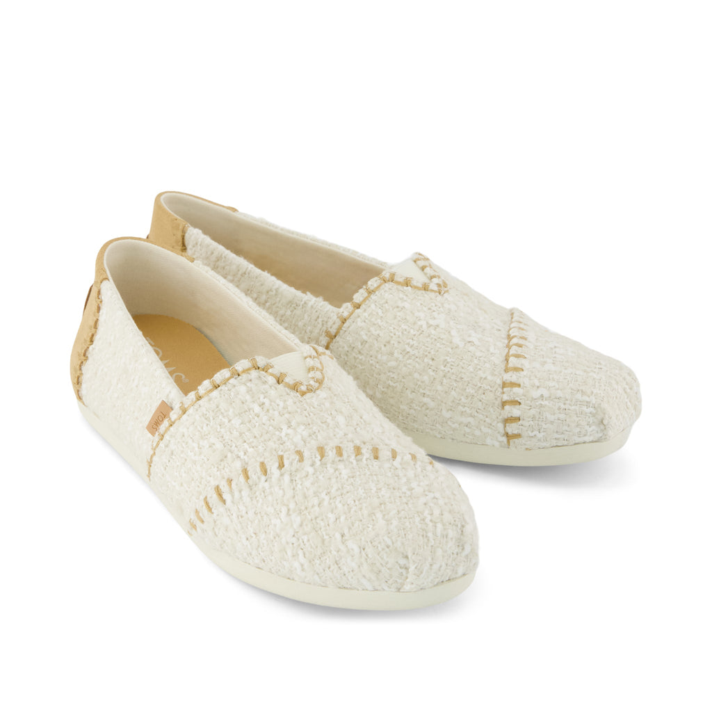 Alpargata Classic - Deco Stitch Egret Marled Boucle Front View