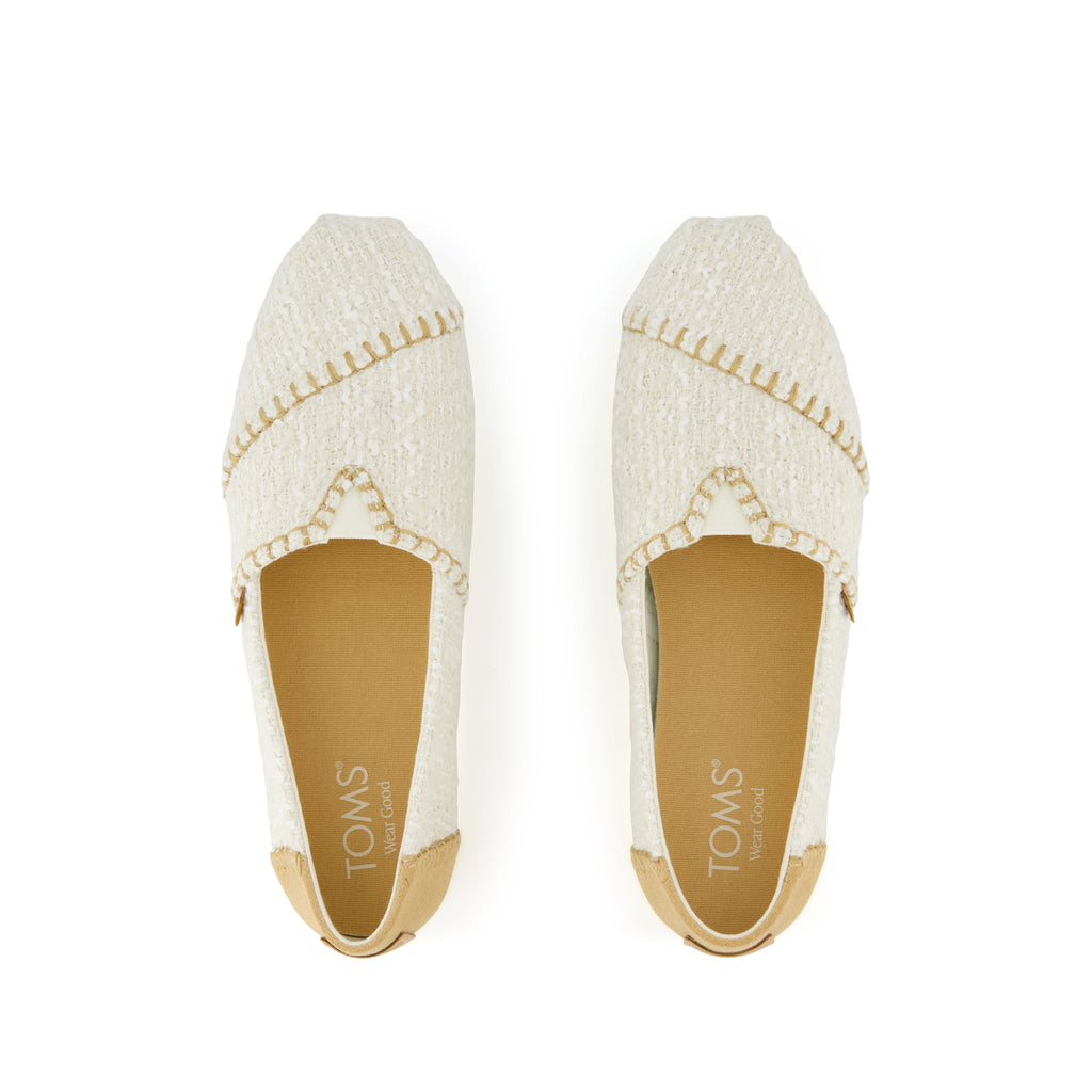 Alpargata Classic - Deco Stitch Egret Marled Boucle Top View