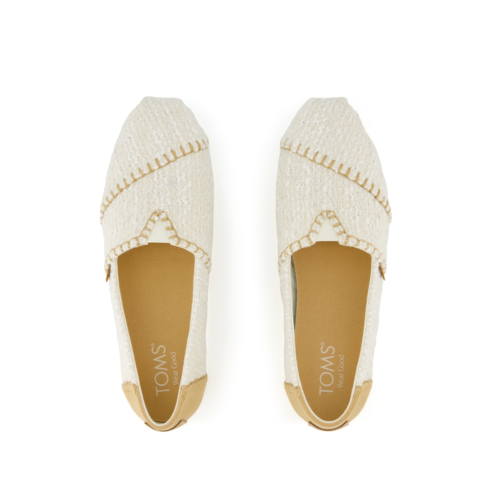 Alpargata Classic - Deco Stitch Egret Marled Boucle Top View