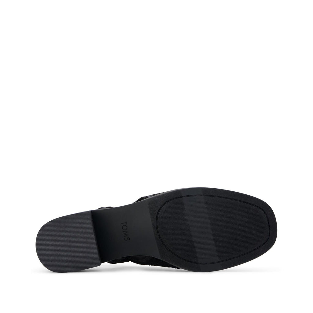 Jaclyn Heel - Black Geometric Sequins Bottom Sole View