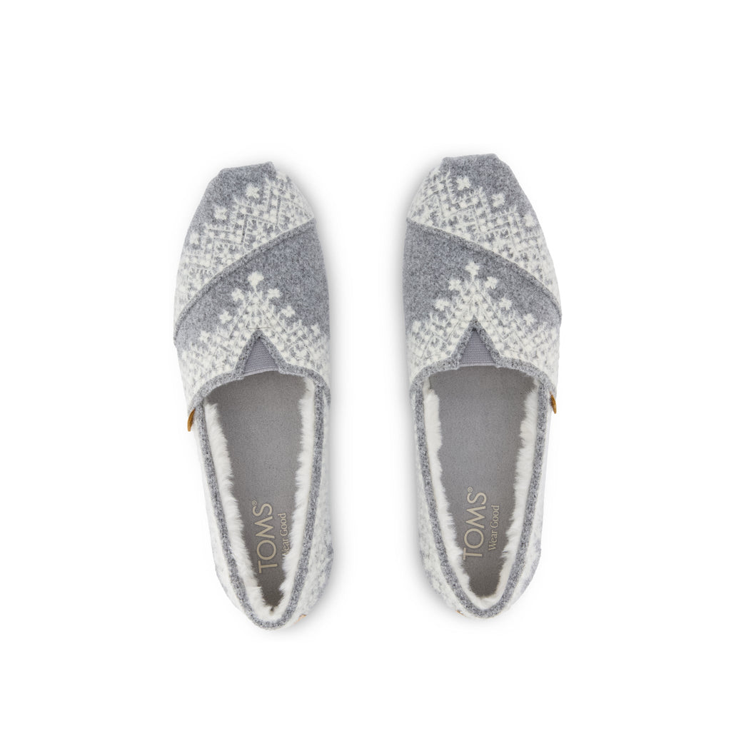 Alpargata Classic - Fuzzy Fair Isle Top View
