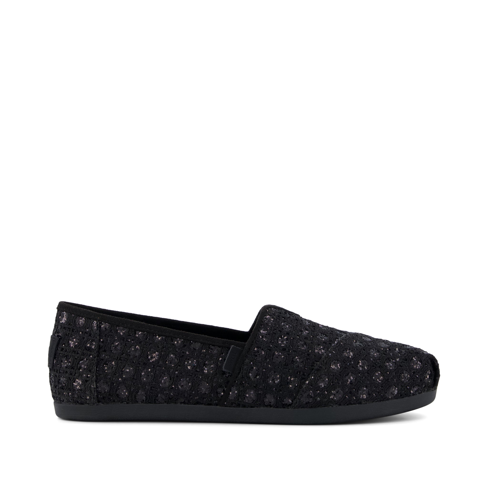 Alpargata Classic - Black Geometric Sequins Side View