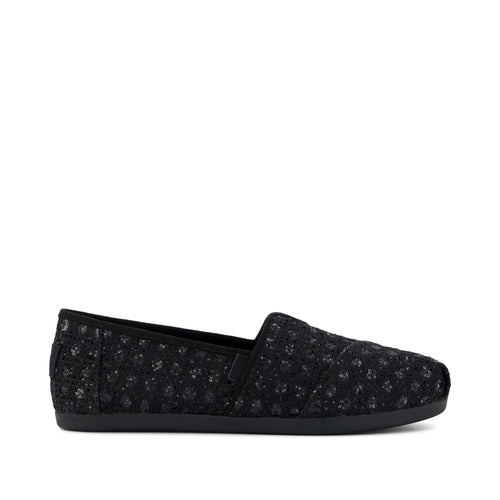 Alpargata Classic - Black Geometric Sequins Side View
