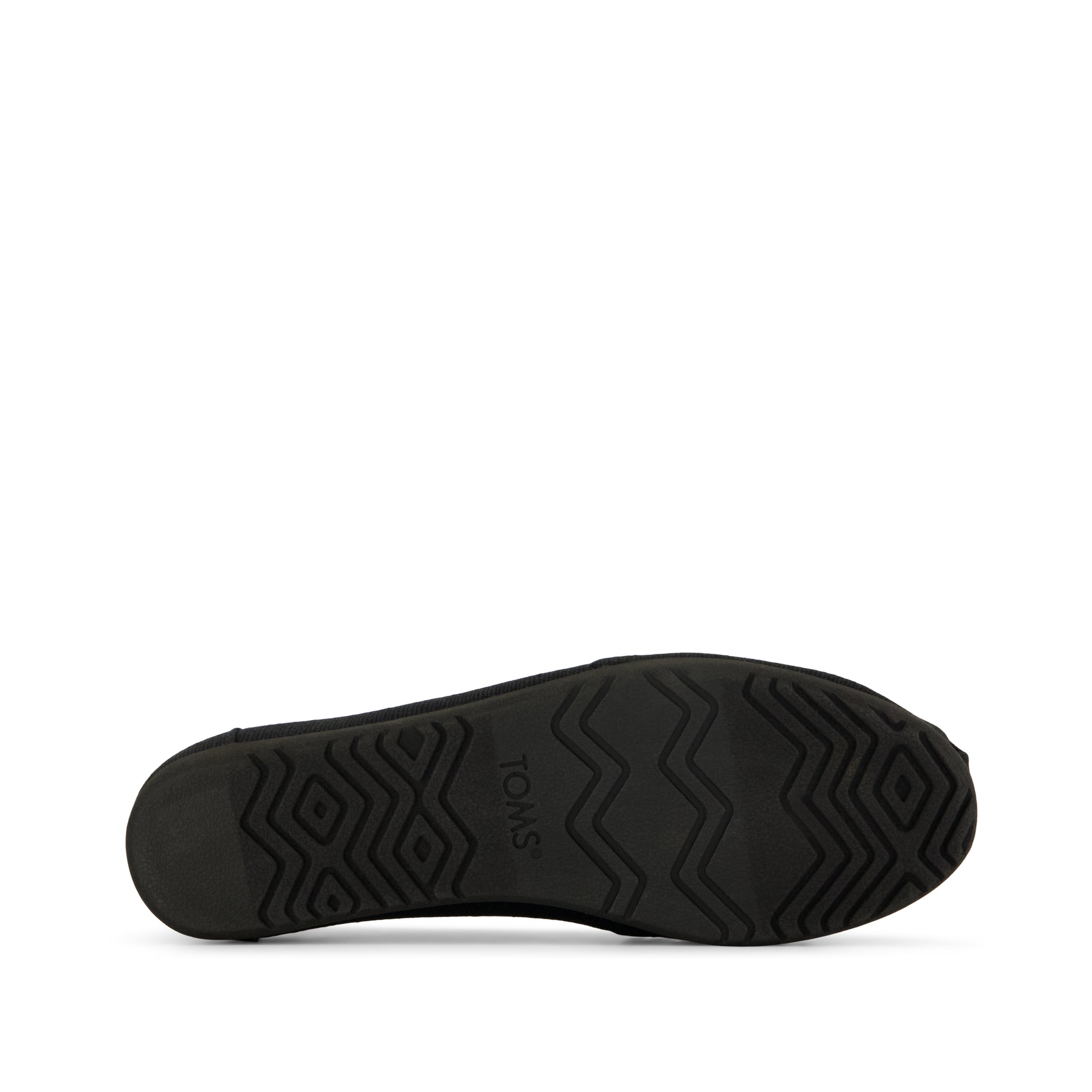 Alpargata Ballet Flat - All Black Heritage Canvas Bottom Sole View