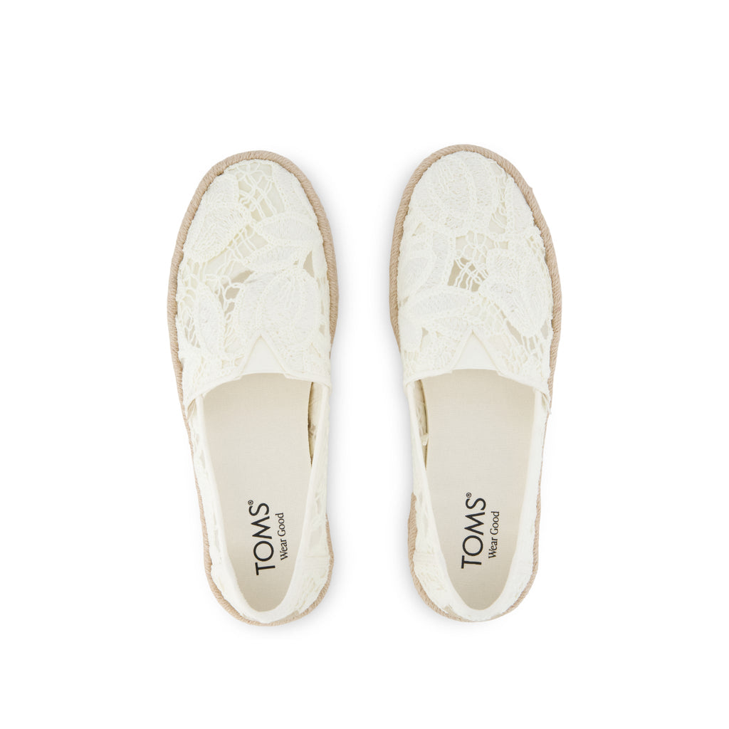 Alpargata Rope 2.0 Espadrille - Egret Floral Crochet Top View