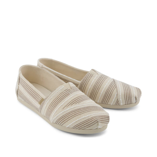 Alpargata Classic - Natural Metallic Stripe Front View