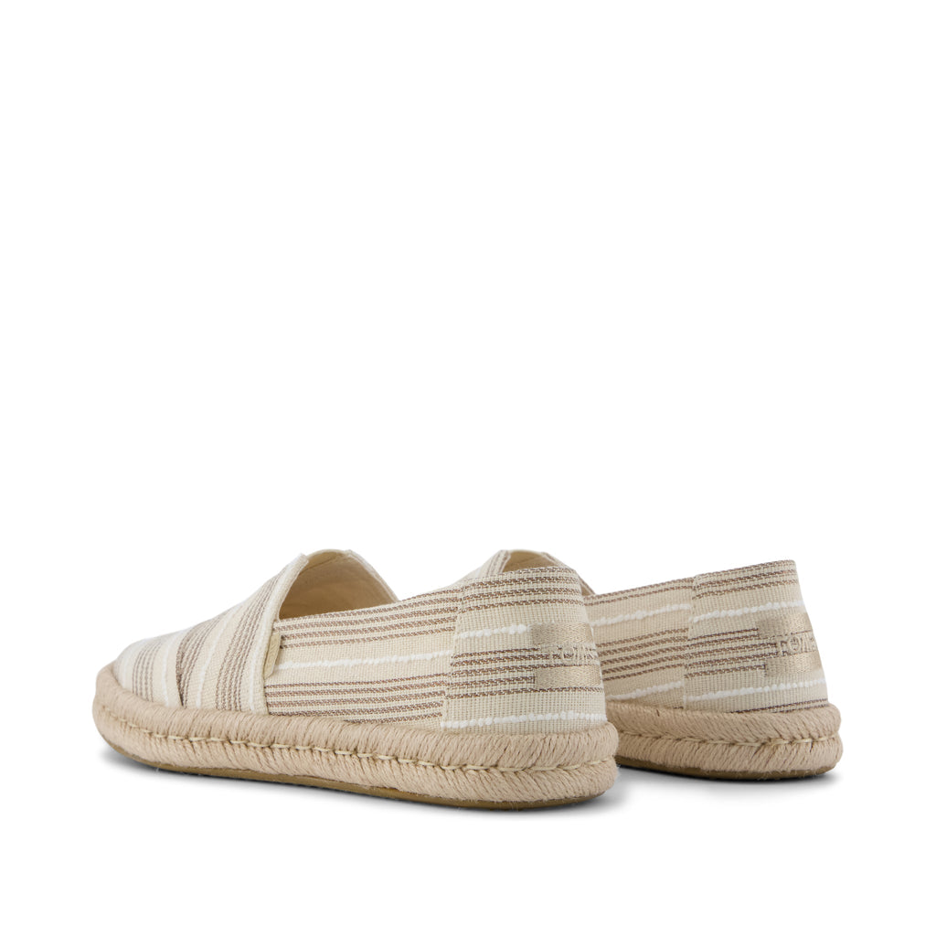 Alpargata Rope 2.0 Espadrille - Natural Metallic Stripe Back View