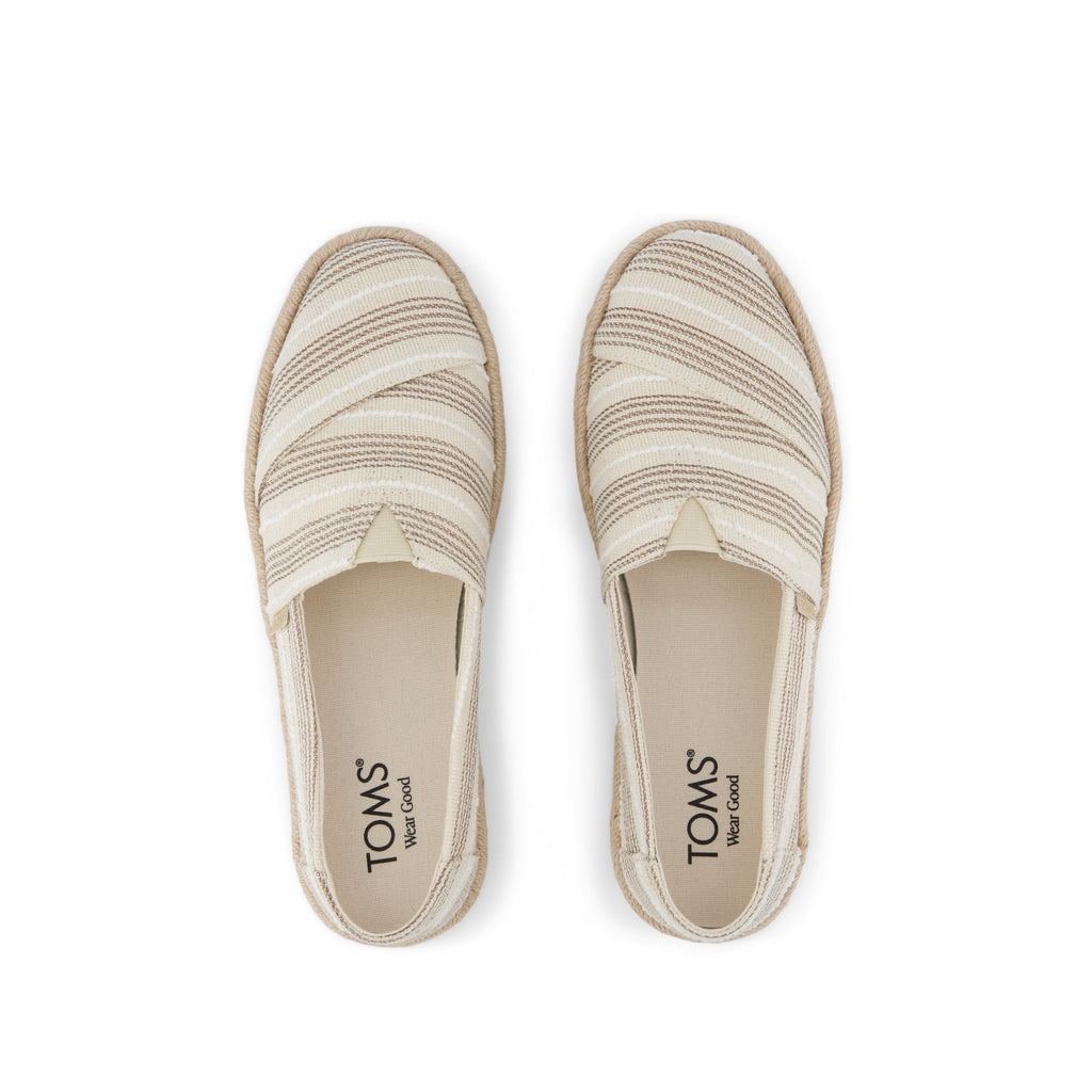 Alpargata Rope 2.0 Espadrille - Natural Metallic Stripe Top View