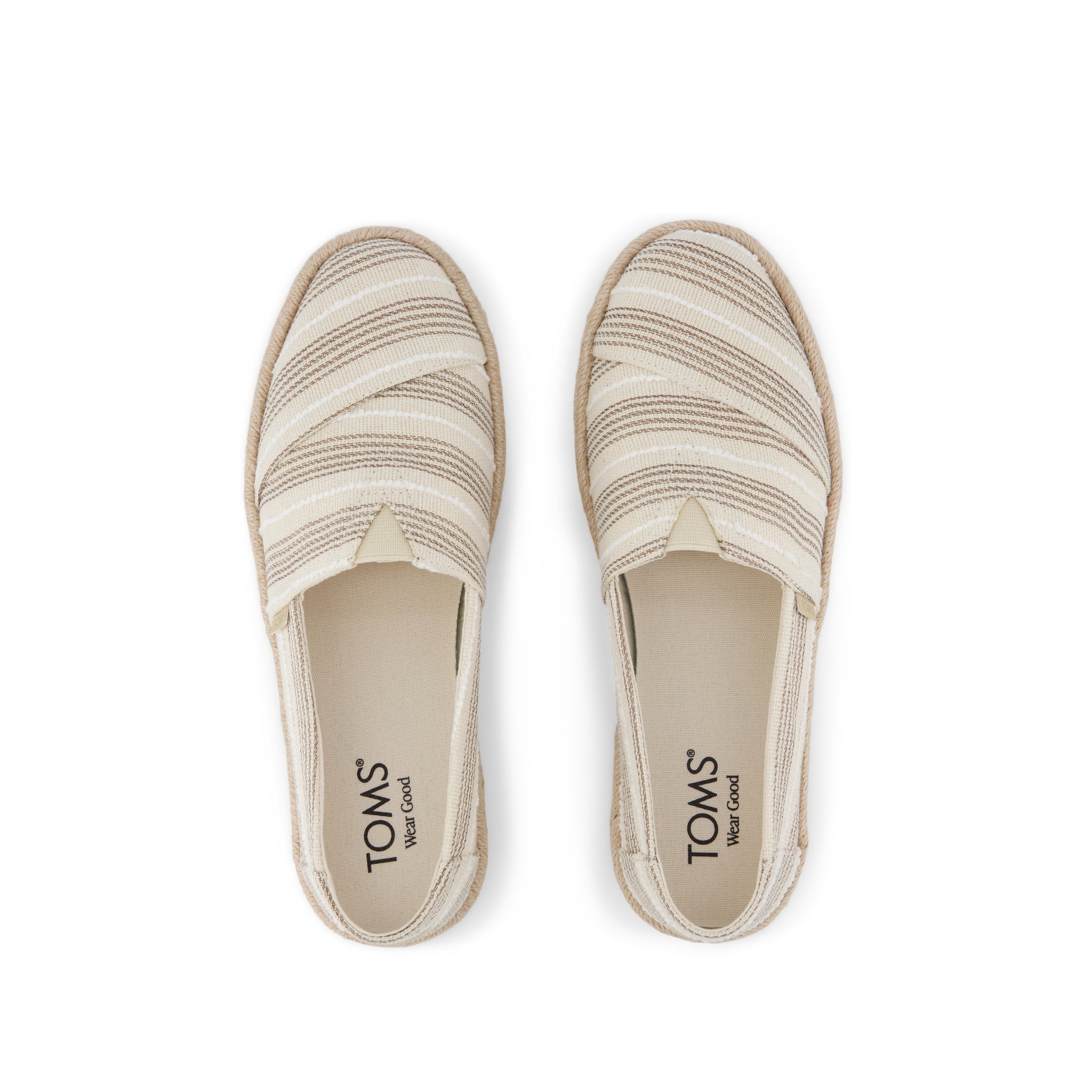 Alpargata Rope 2.0 Espadrille - Natural Metallic Stripe Top View