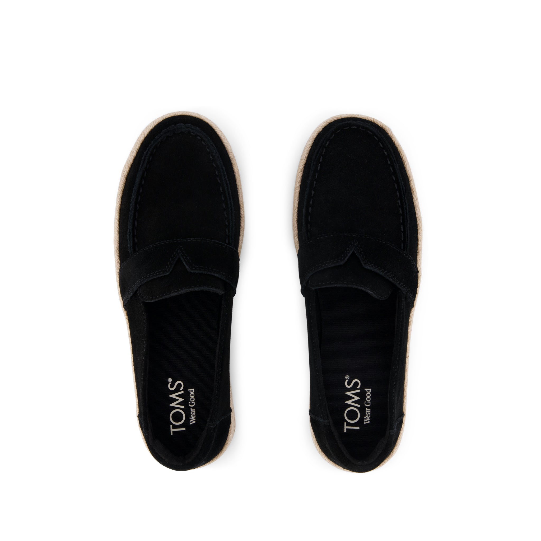 Blakely Loafer Espadrille - Black Suede Top View