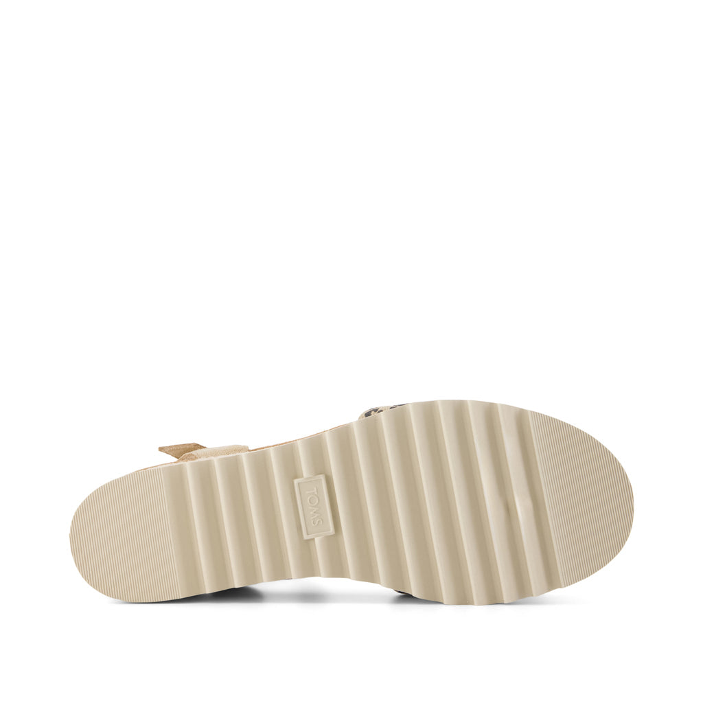 Diana Wedge Sandal - Natural Leopard Print (Spots) Bottom Sole View