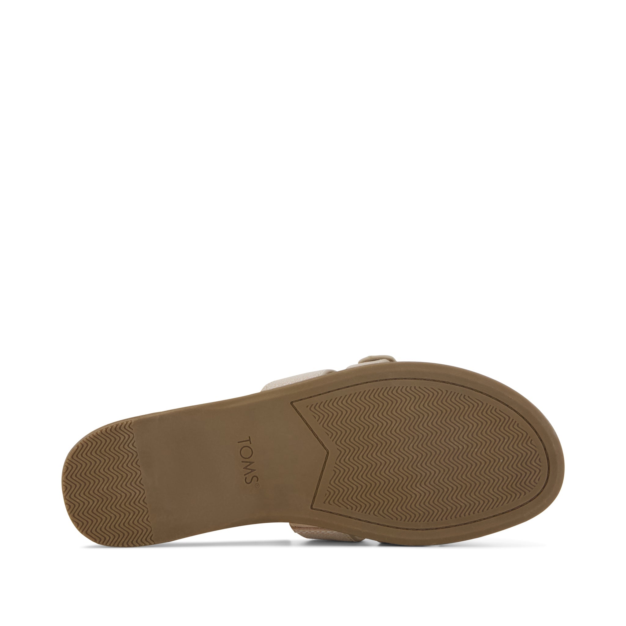 Sol Slide Sandal - Champagne Shimmer Suede Bottom Sole View