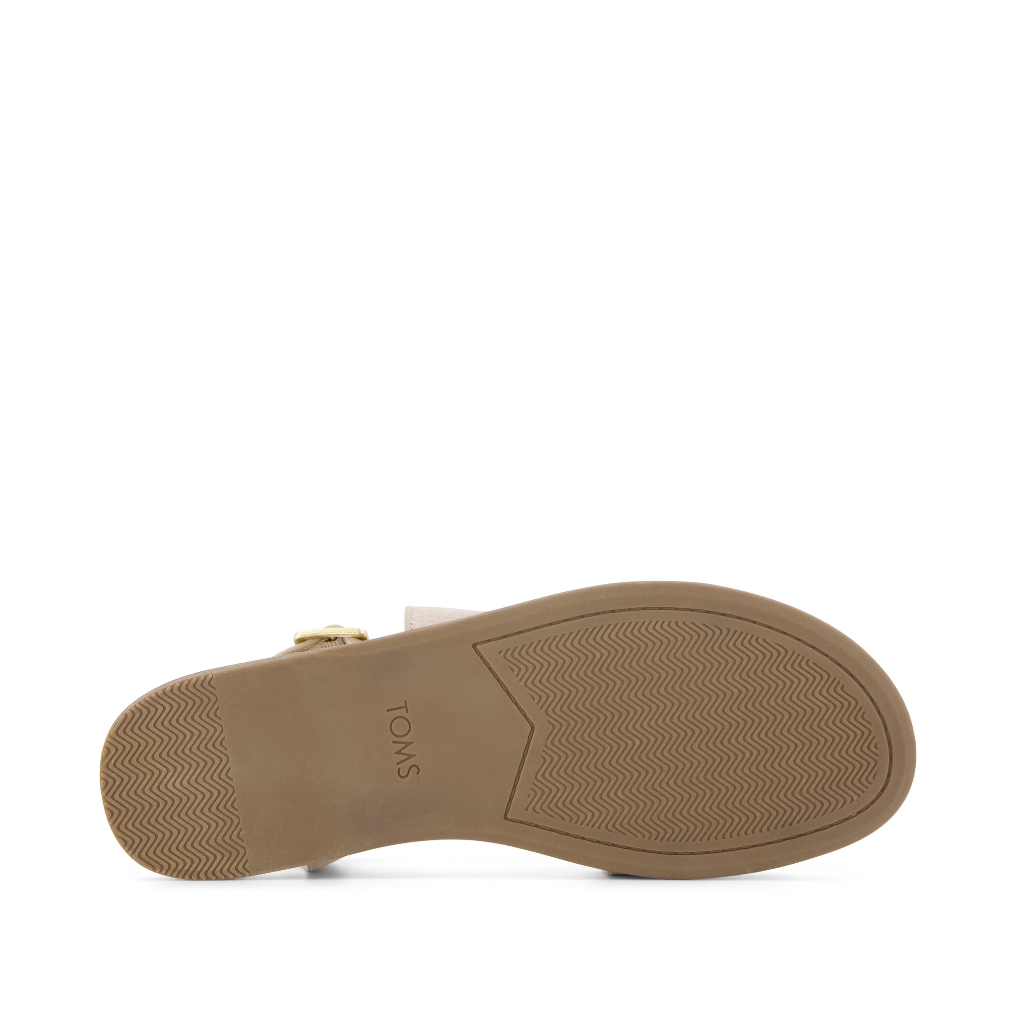 Mar Strappy Sandal - Champagne Shimmer Suede Bottom Sole View