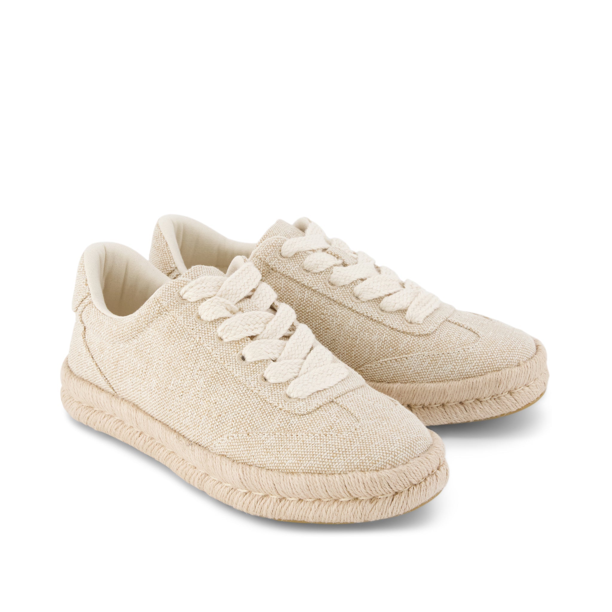 Jesse Espadrille Sneaker - Champagne Sparkle Front View