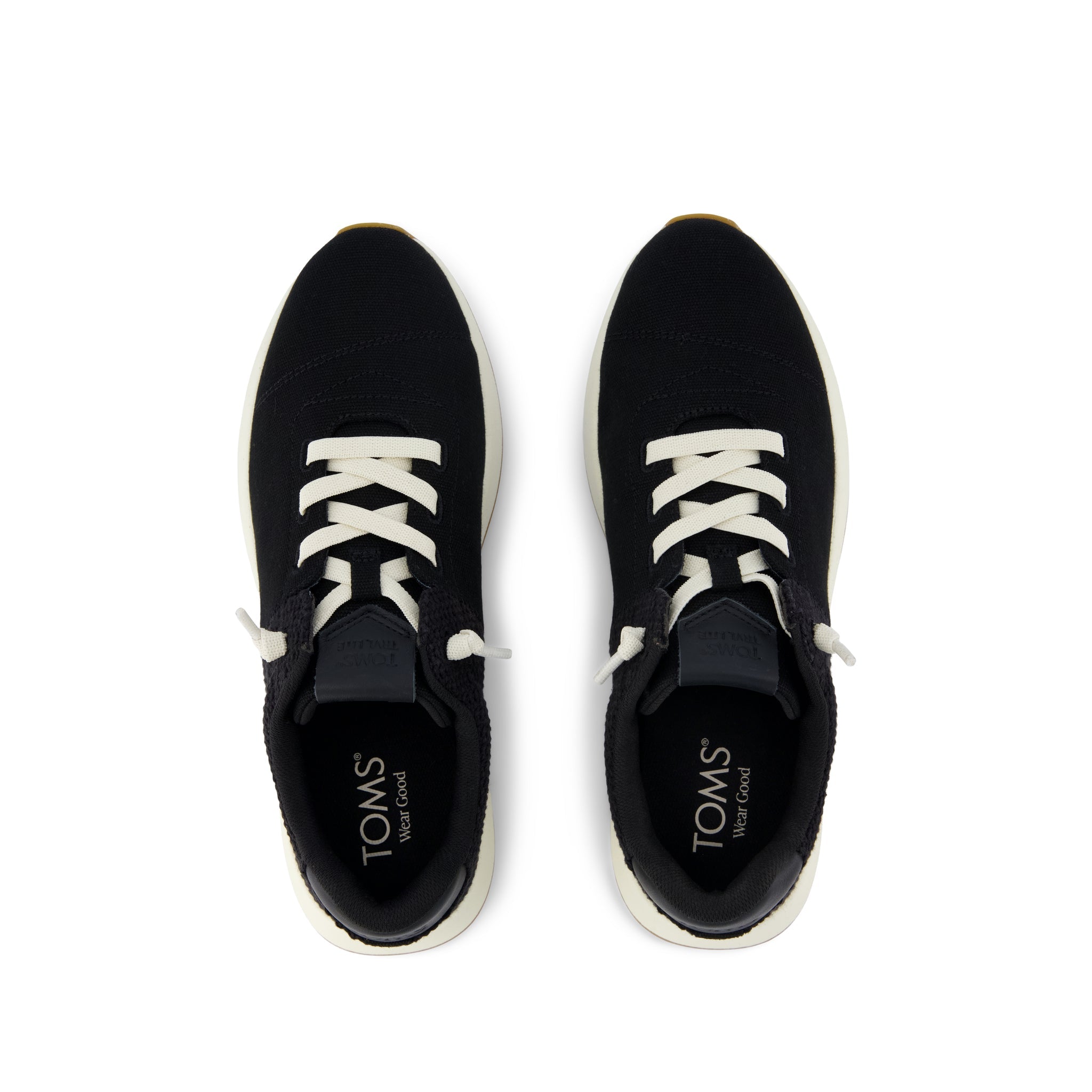 TRVL LITE Cabrillo Sneaker - Water Repellent Black Canvas Mesh Top View