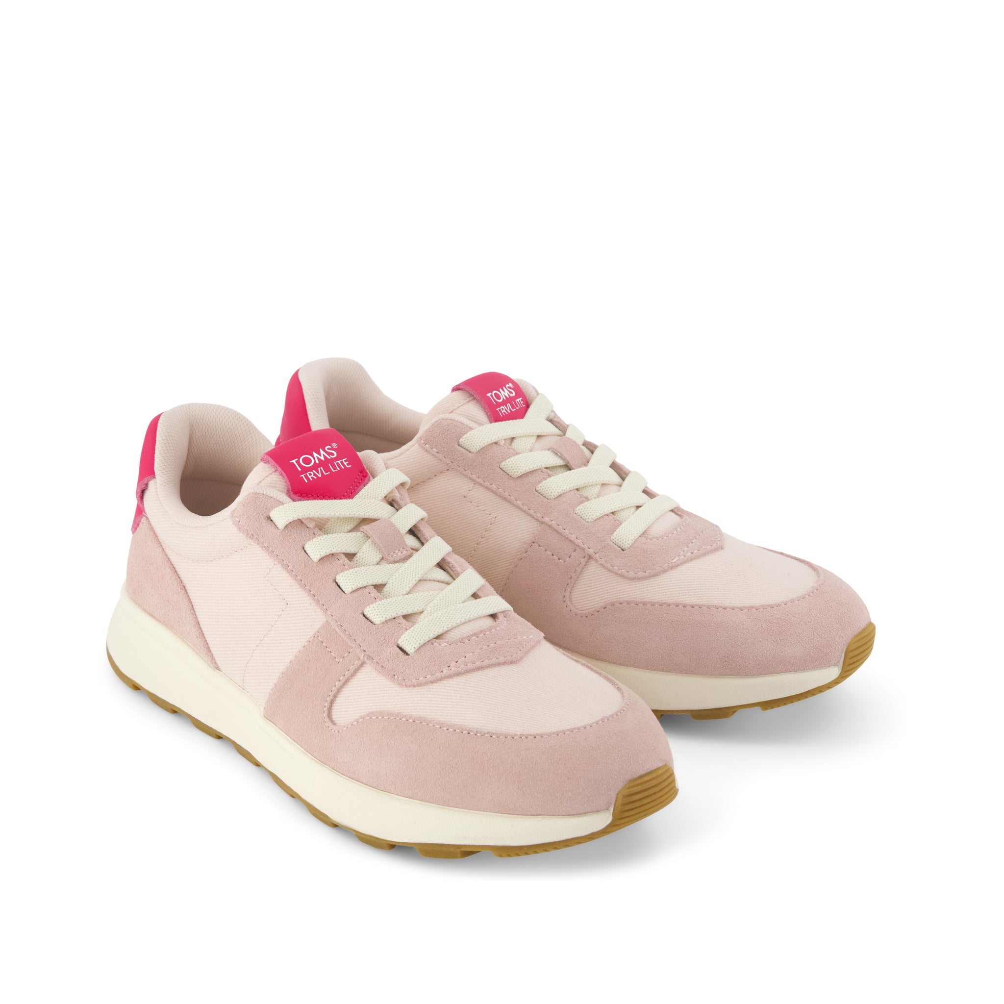 TRVL LITE Retro Runner Sneaker - Water Repellent Pale Rose Front View