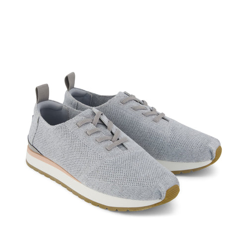 Resident Plus Lace-Up - Grey Knit Front View