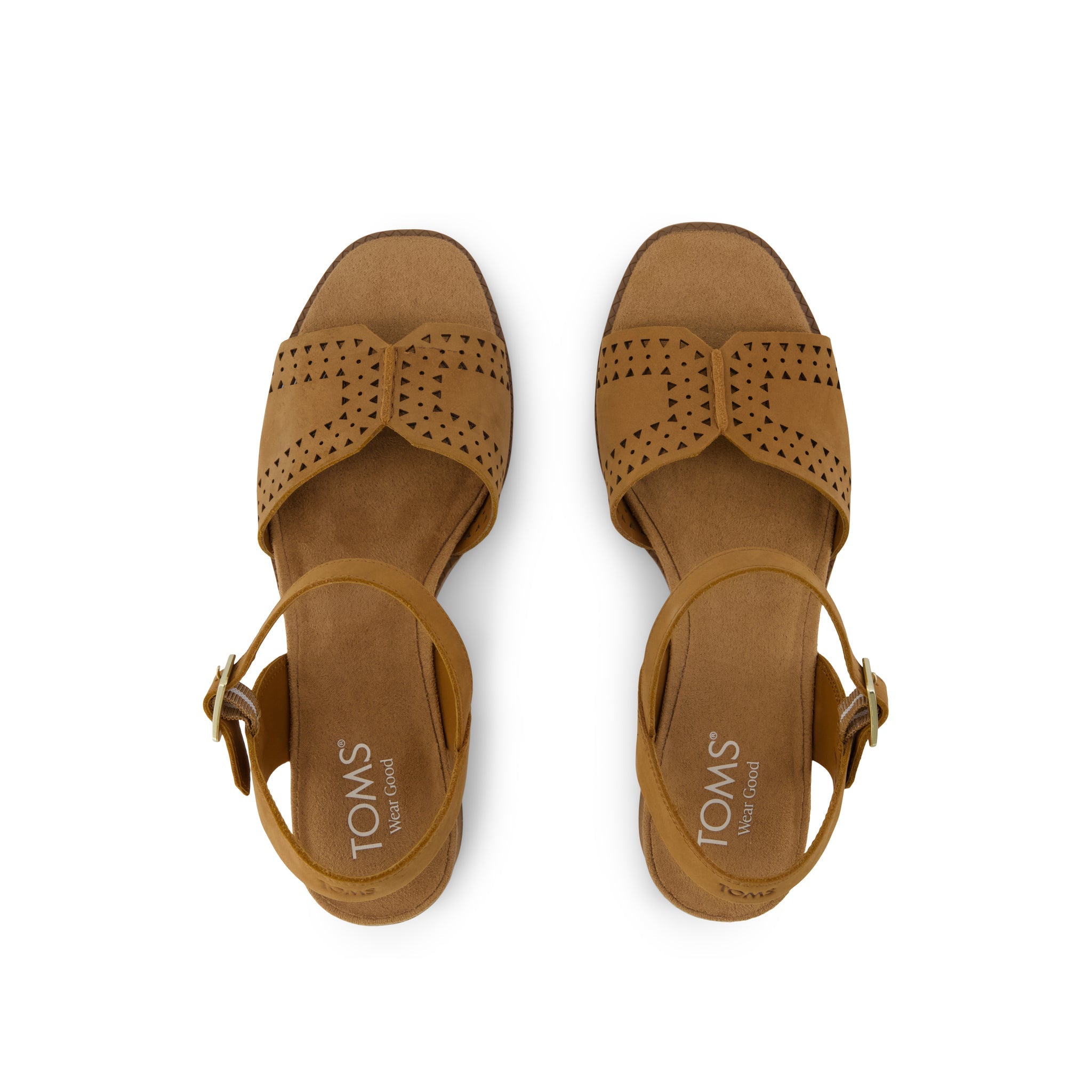 Eloise Sandal - Brown Perforated Leather

 Top View