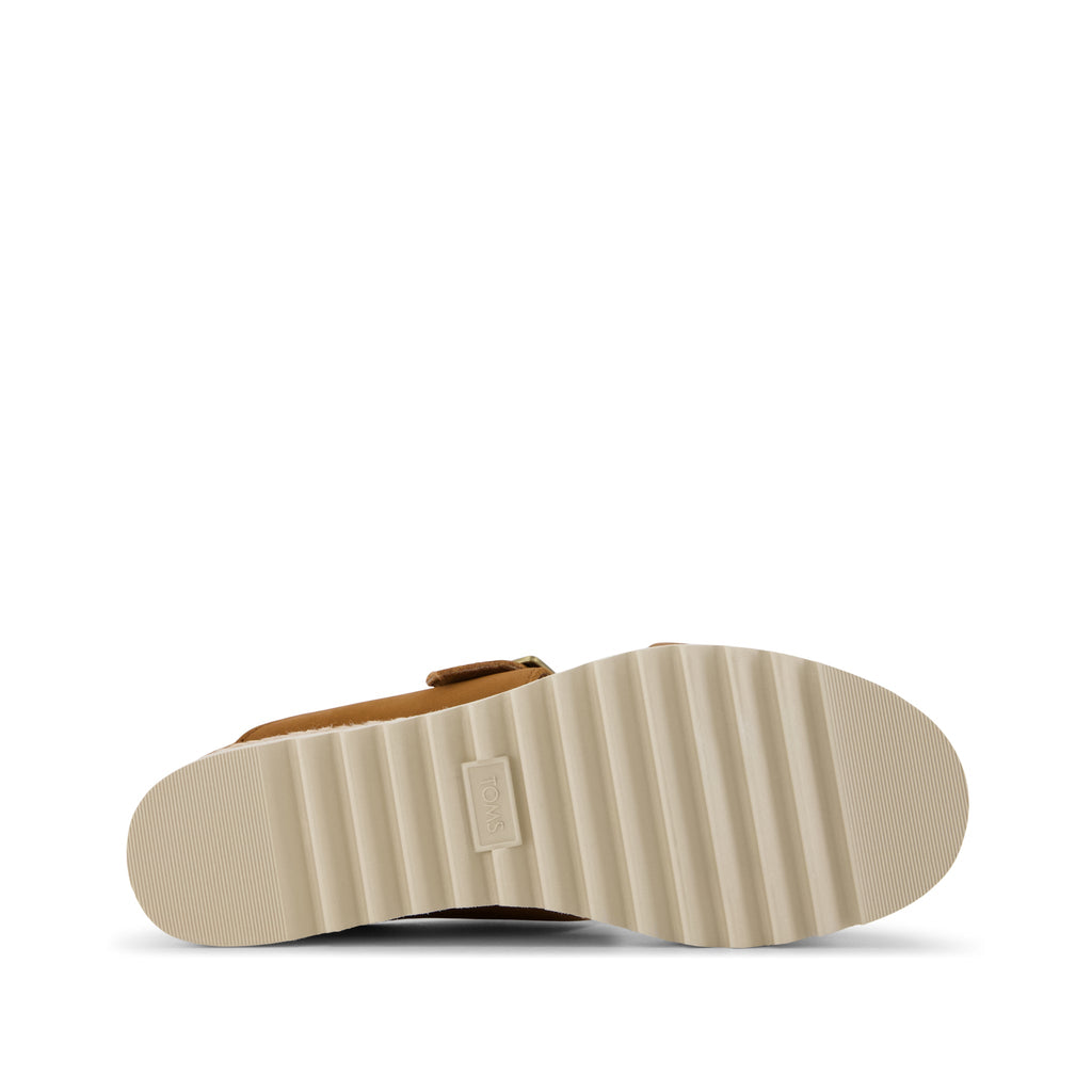 Diana Mule Wedge Sandal - Brown Sugar Bottom Sole View