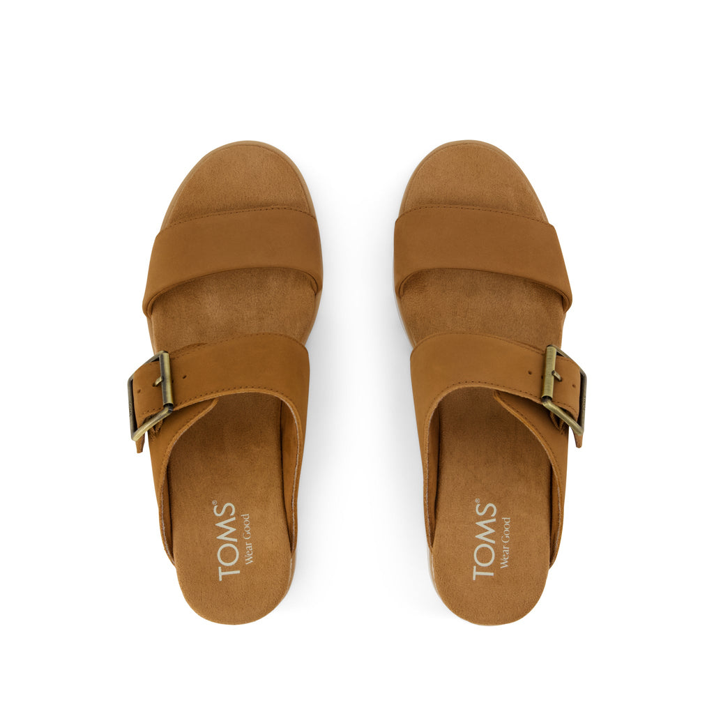 Diana Mule Wedge Sandal - Brown Sugar Top View
