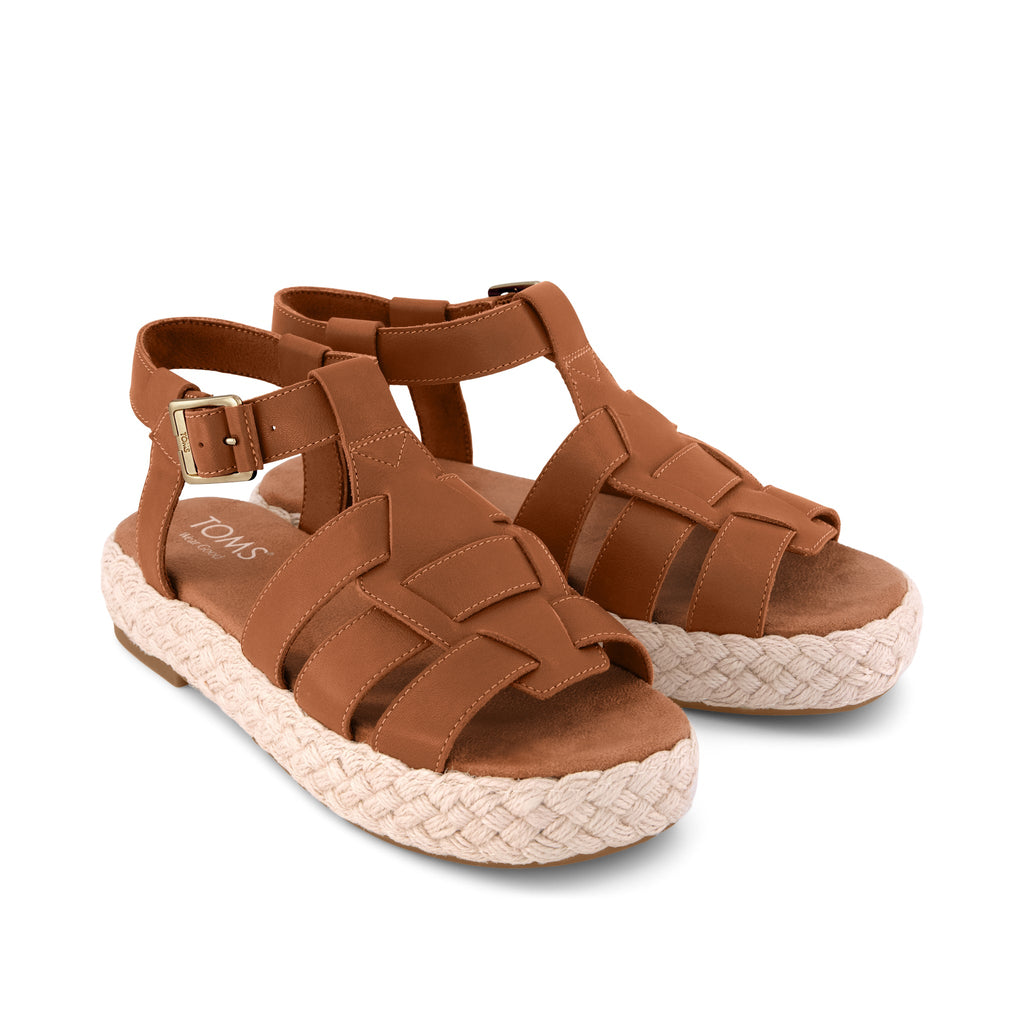 Jac Fisherman Sandal - Brown Sugar Leather  Front View