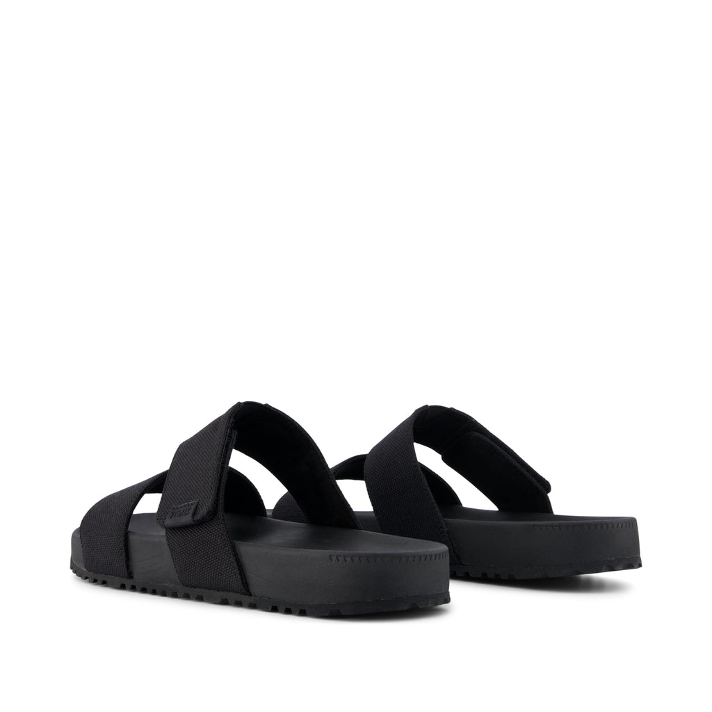 Nico Sandal - Black Canvas Back View