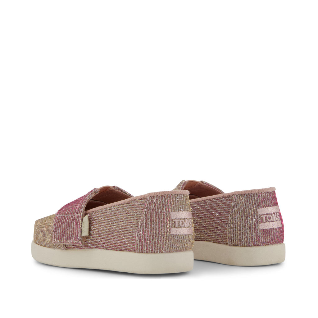 Alpargata Classic Toddler Shoe - Rose Glitter Corduroy
 Back View