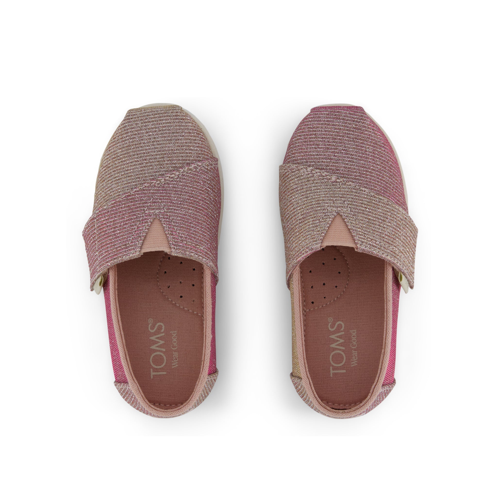 Alpargata Classic Toddler Shoe - Rose Glitter Corduroy
 Top View