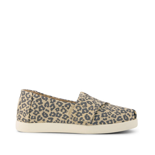 Alpargata Classic Kids Shoe - Natural Leopard Print Side View