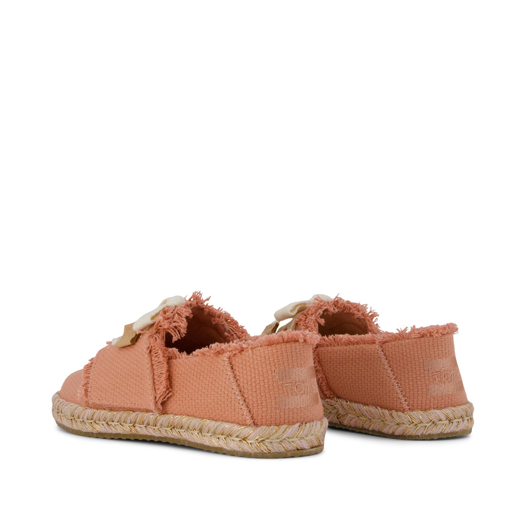 Carolina Lace-Up Kids Espadrille - Bloom Fray Back View