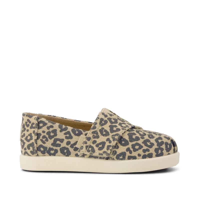 Alpargata Classic Toddler Shoe - Natural Leopard Print Side View