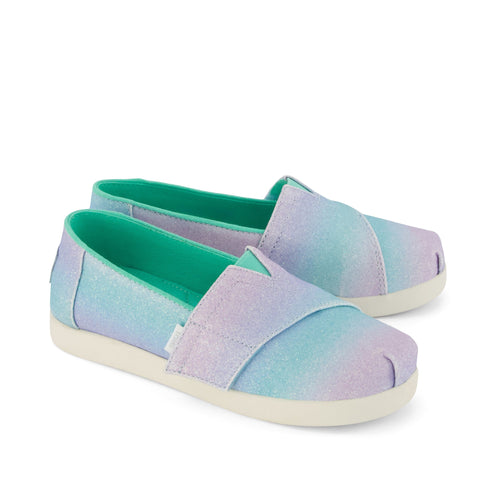 Alpargata Classic Kids Shoe - Ombre Glitter Front View