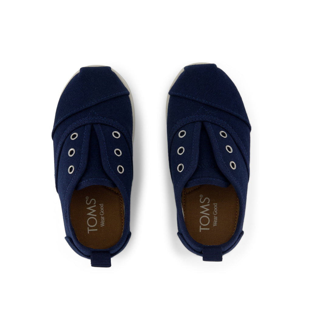 Cordones Plus Toddler Sneaker - Navy Canvas  Top View