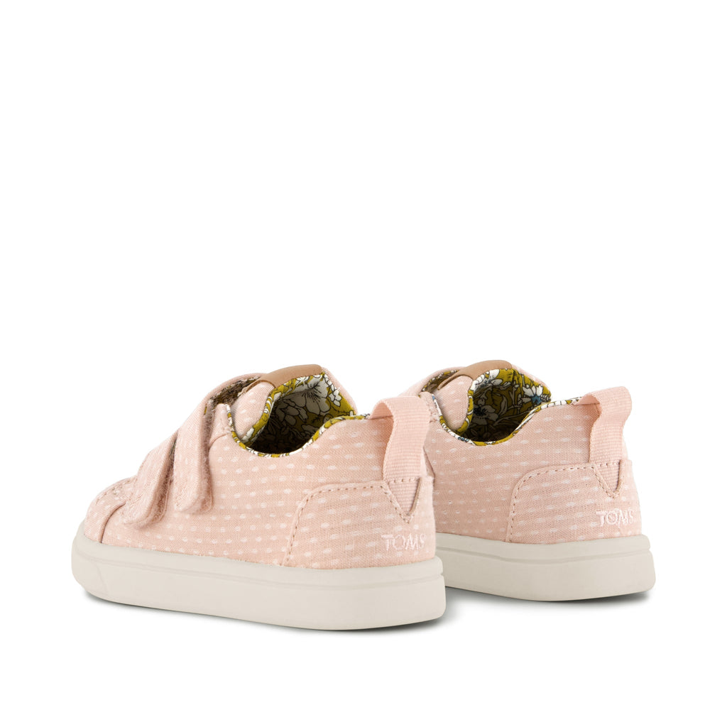 Cruz Double Strap Toddler Sneaker - Bloom Chambray Dot Back View