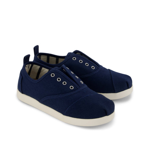 Cordones Plus Kids Sneaker - Navy Canvas  Front View