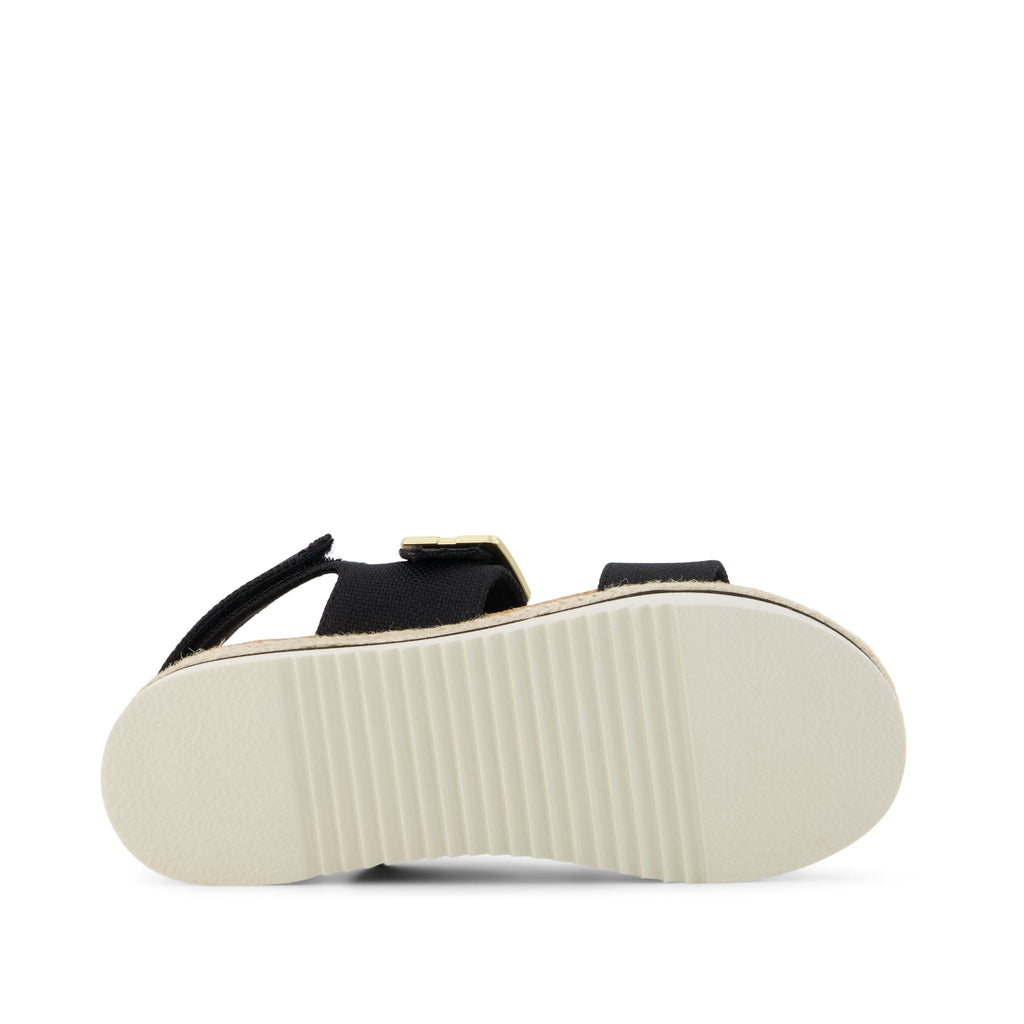 Giana Kids Sandal - Black Canvas Bottom Sole View