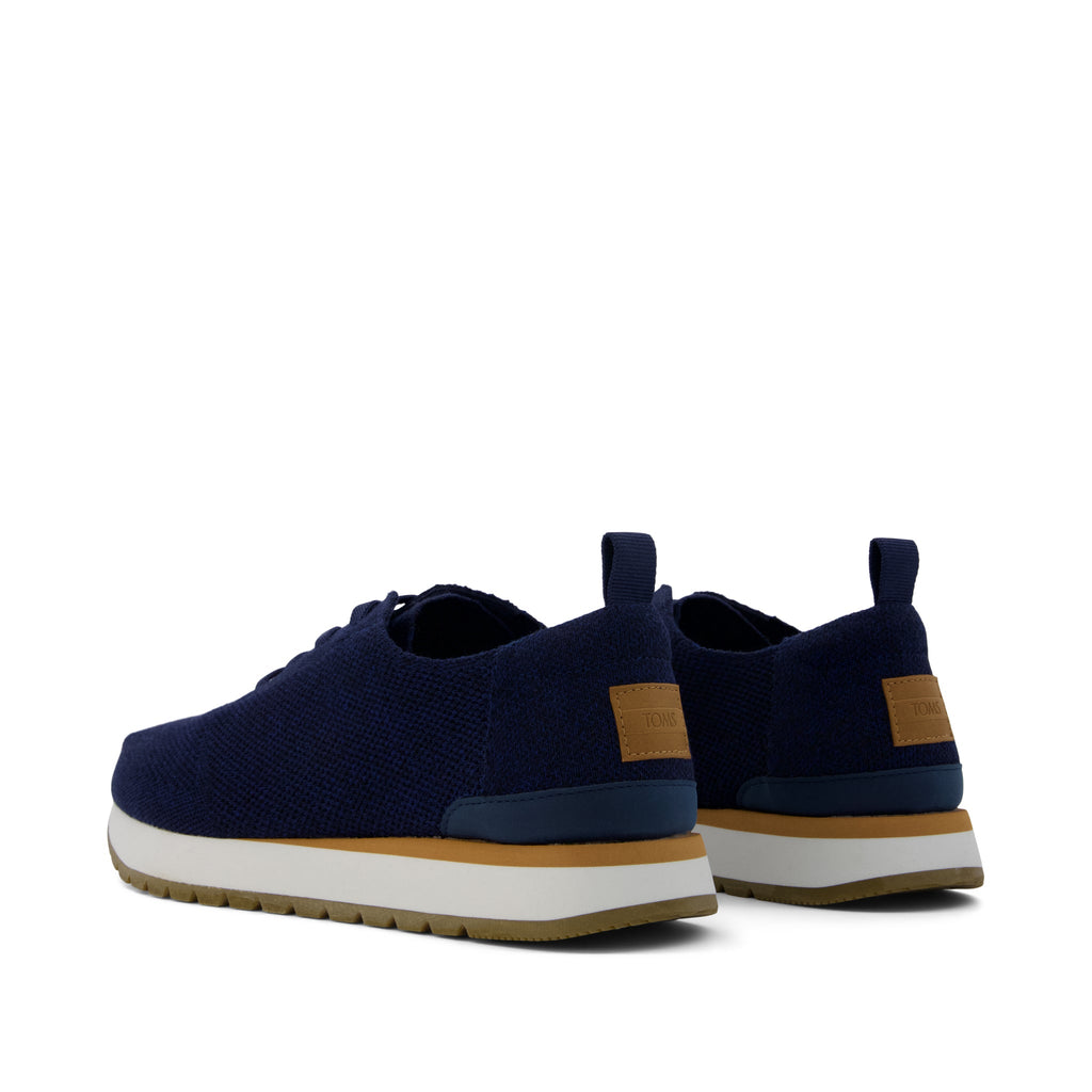 Resident Plus Lace-Up - Navy Knit Back View