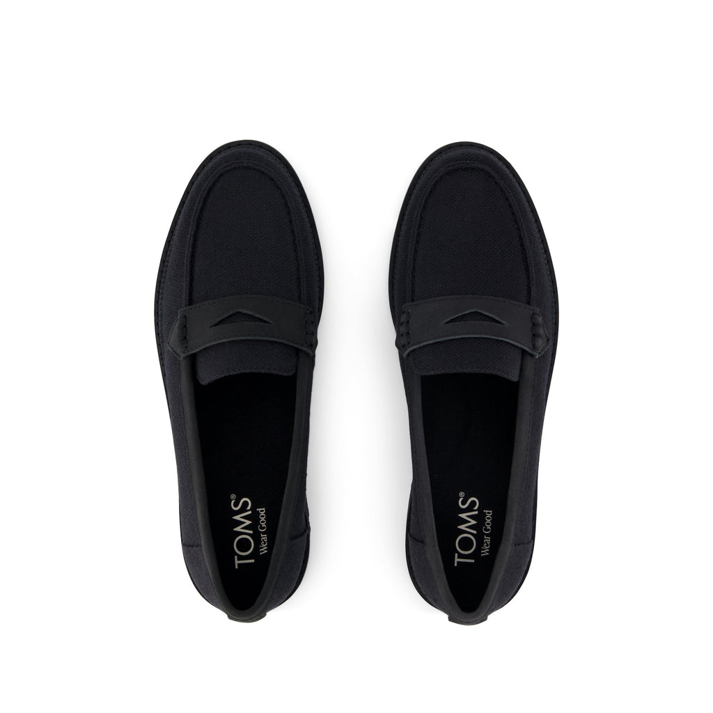 Marie Loafer - Black Textile Top View