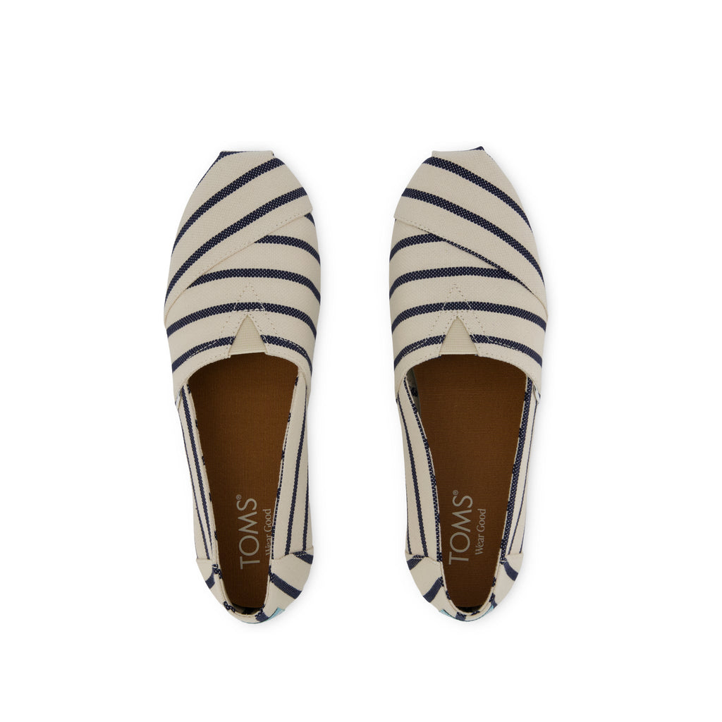 Alpargata Classic - Navy Riviera Stripe Top View