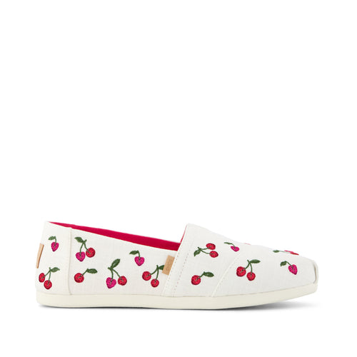 Alpargata Classic - Cherry Embroidery Side View
