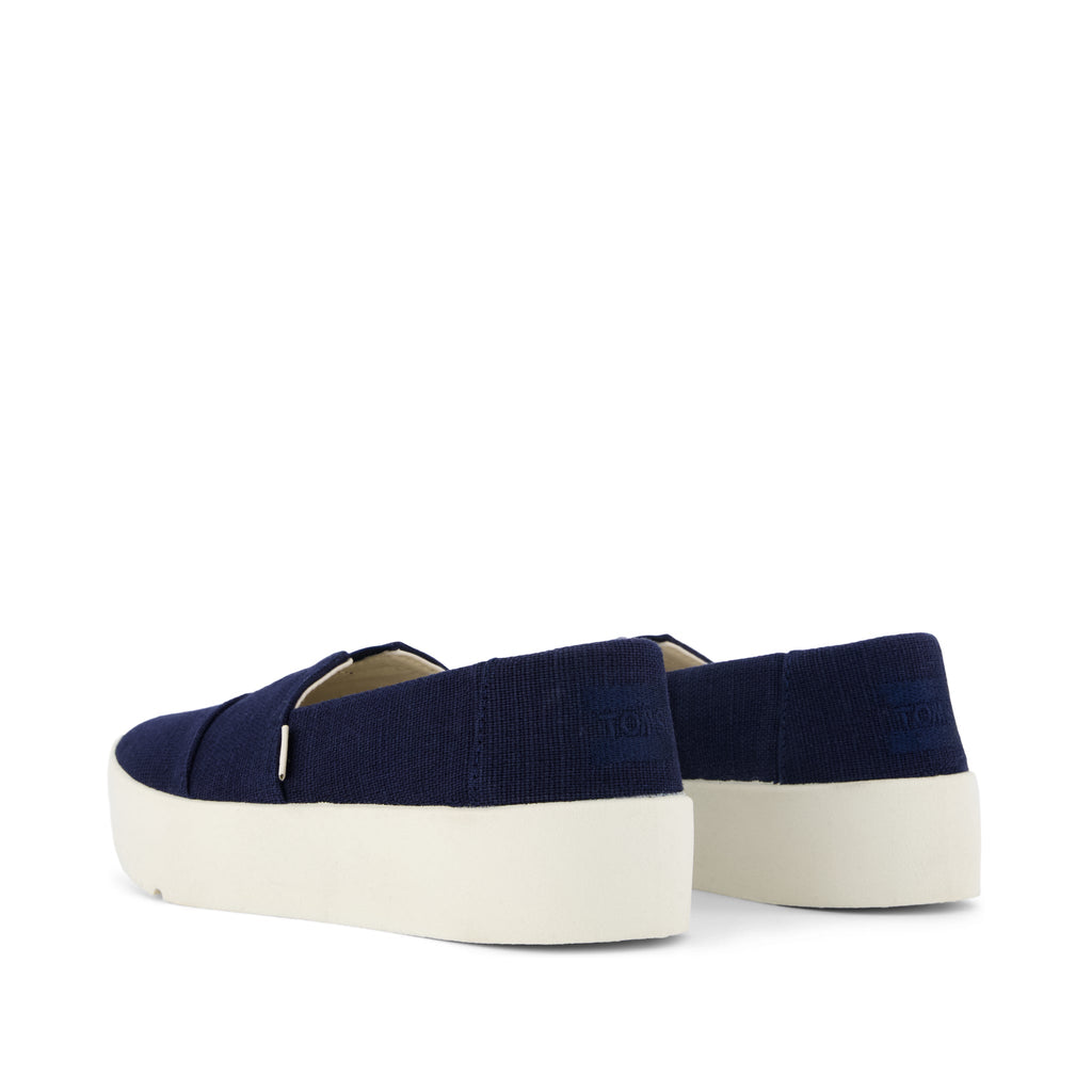 Verona Slip On Sneaker - Navy Heritage Canvas Back View