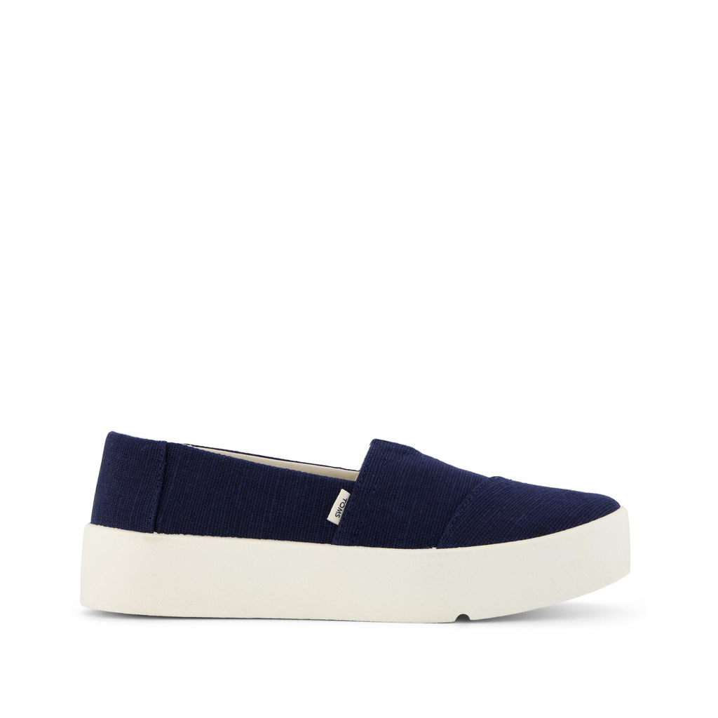 Verona Slip On Sneaker - Navy Heritage Canvas Side View