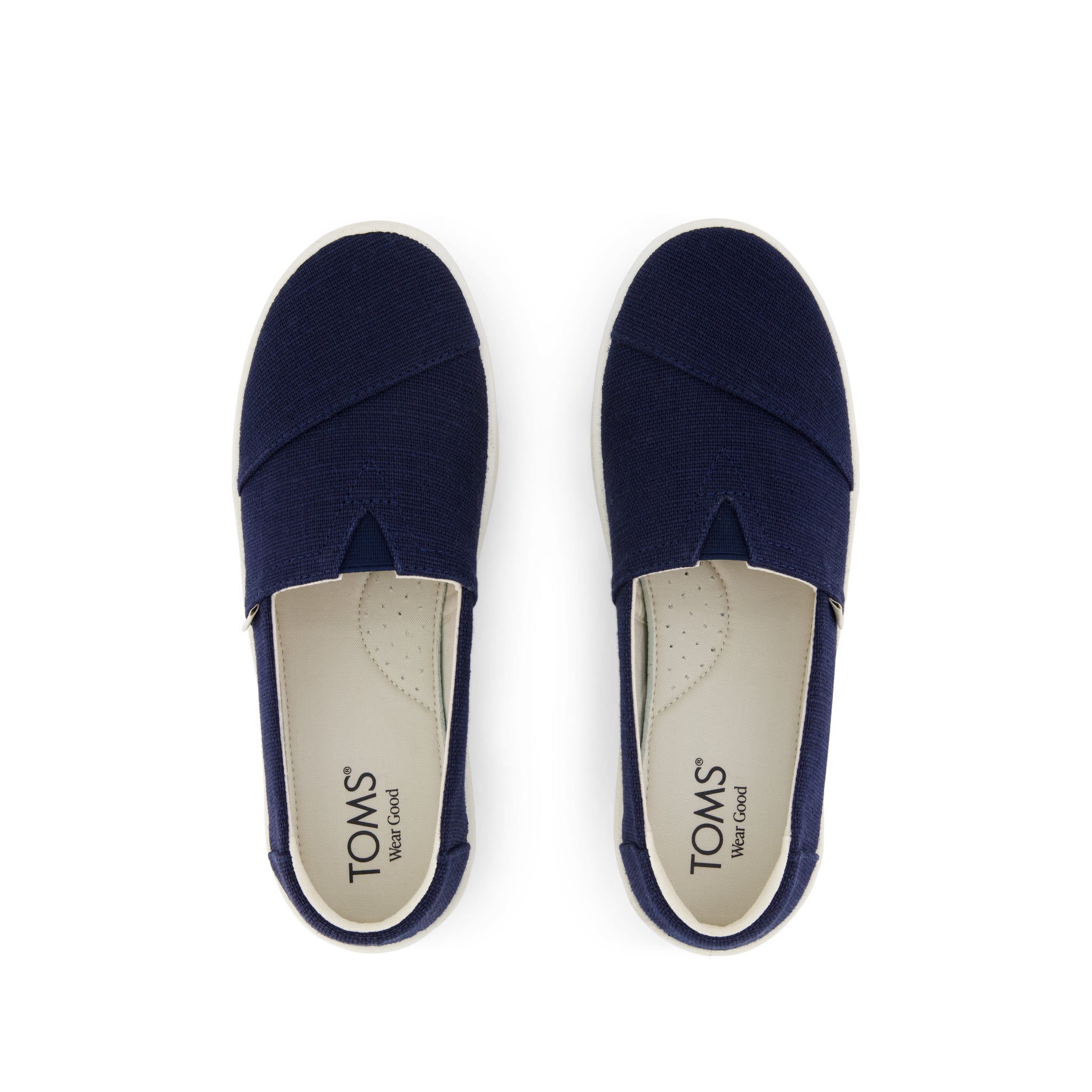 Verona Slip On Sneaker - Navy Heritage Canvas Top View