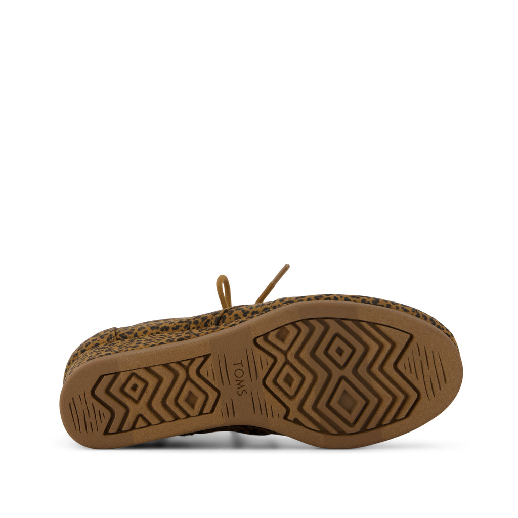 Desert Wedge Kids Boot - Toffee Micro Leopard Bottom Sole View