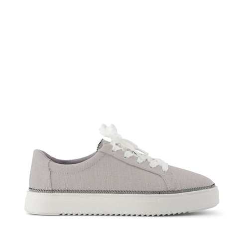 Izzy Lace-Up Sneaker - Drizzle Grey Heritage Canvas Side View