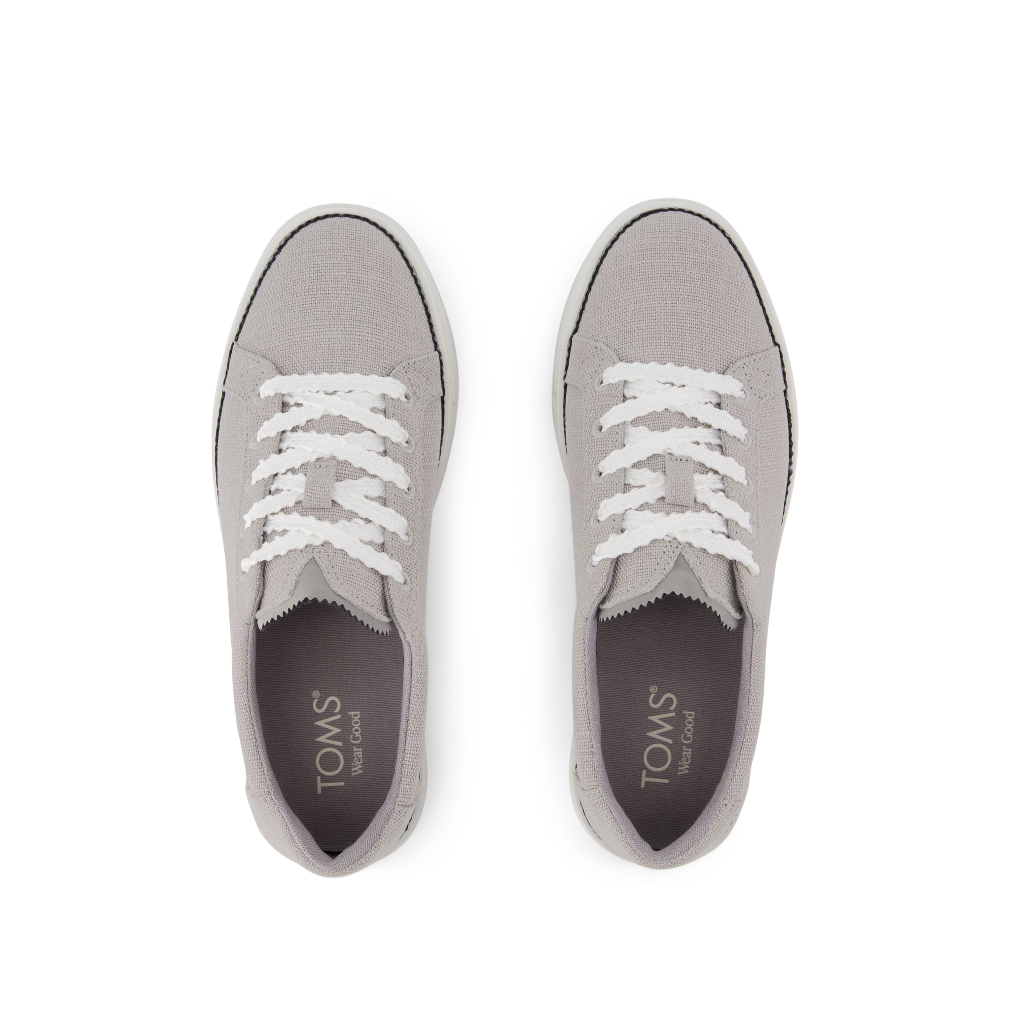 Izzy Lace-Up Sneaker - Drizzle Grey Heritage Canvas Top View