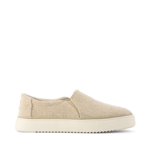 Emily Slip On Sneaker - Natural Undyed Heritage Canvas Side View