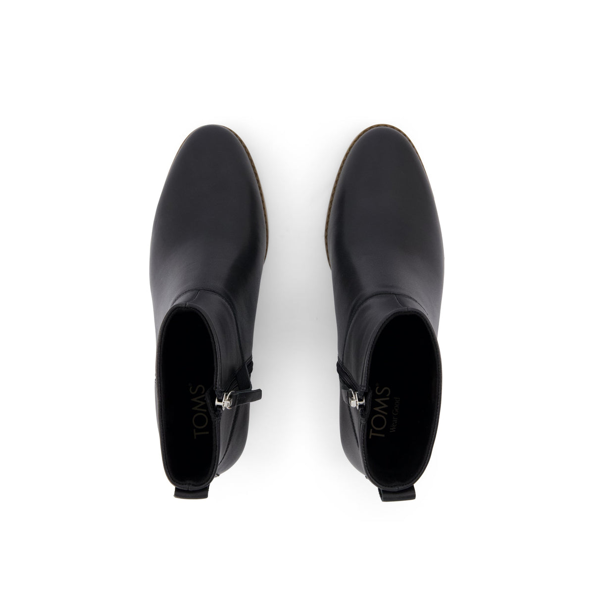 Elia Ankle Boot - Water Resistant Black Leather Top View